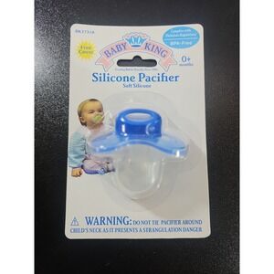 Baby King Printed On Pacifier With Cover Blue